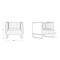 Manhattan Comfort Trillium 3 Piece - Sofa, Loveseat and Armchair Set in Black and Rose Gold, PK3 3-SS559-BK - alternate 3